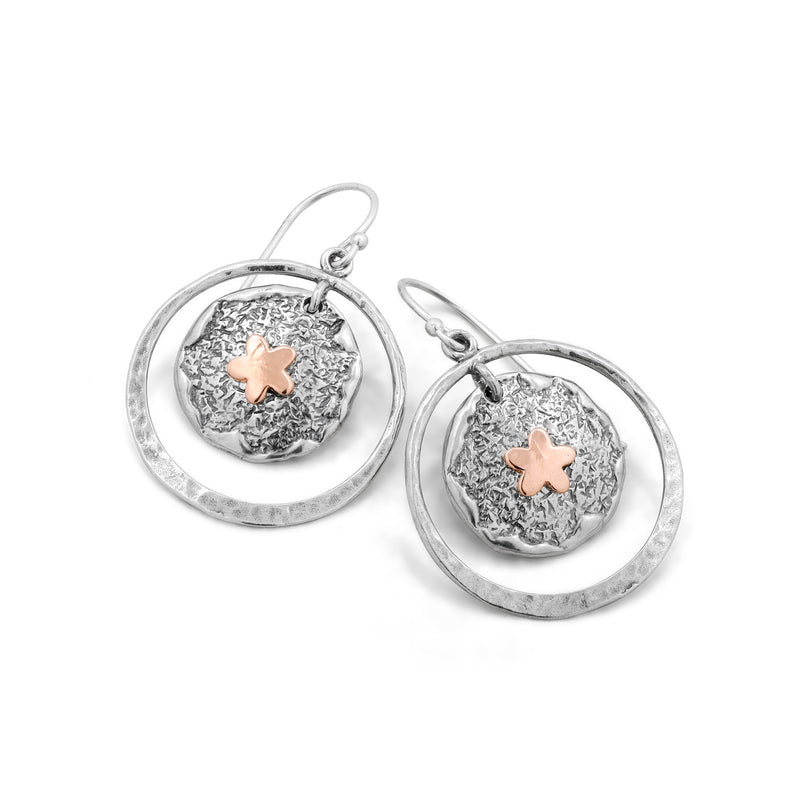 14K Gold Plated FLOWER  Dangle Earrings Sterling Silver - Danny Newfeld Collection