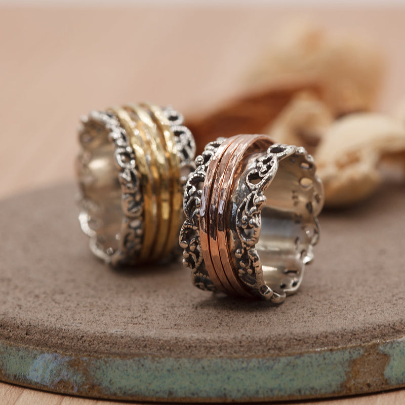 Lace Spinner Ring