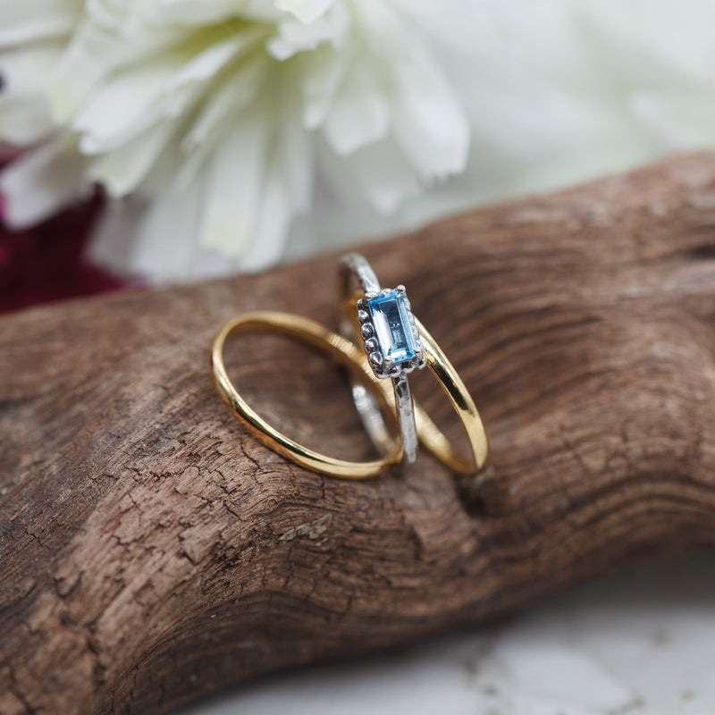 Blue Topaz Stacking Ring Sterling Silver - Danny Newfeld Collection