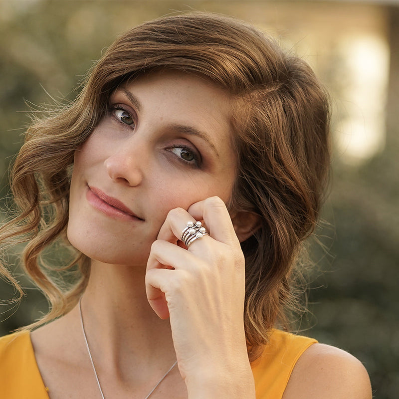 Pearl Layered Ring Sterling Silver - dannynewfeld