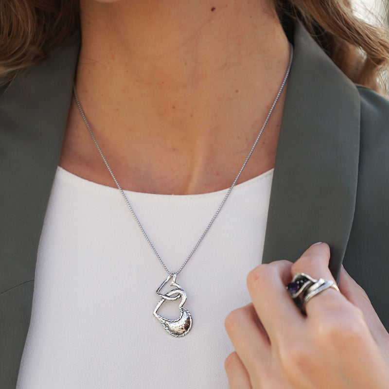 Heart-to-Heart Necklace Sterling Silver - Danny Newfeld Collection