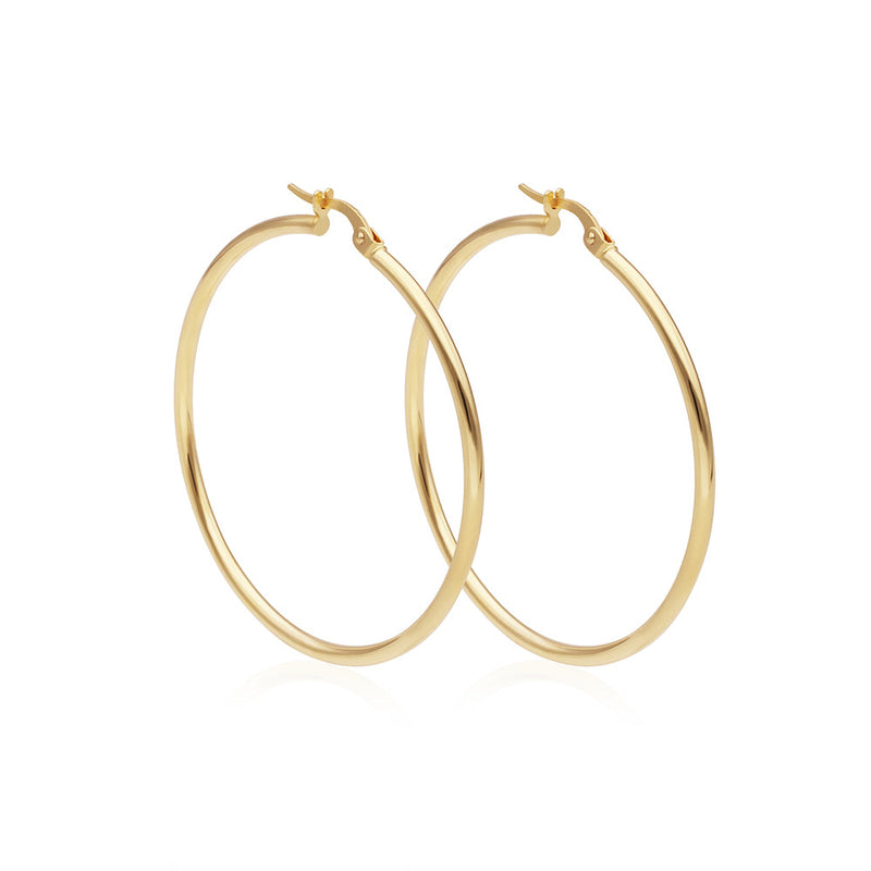 Solid Gold Extra Large Hoop Earrings