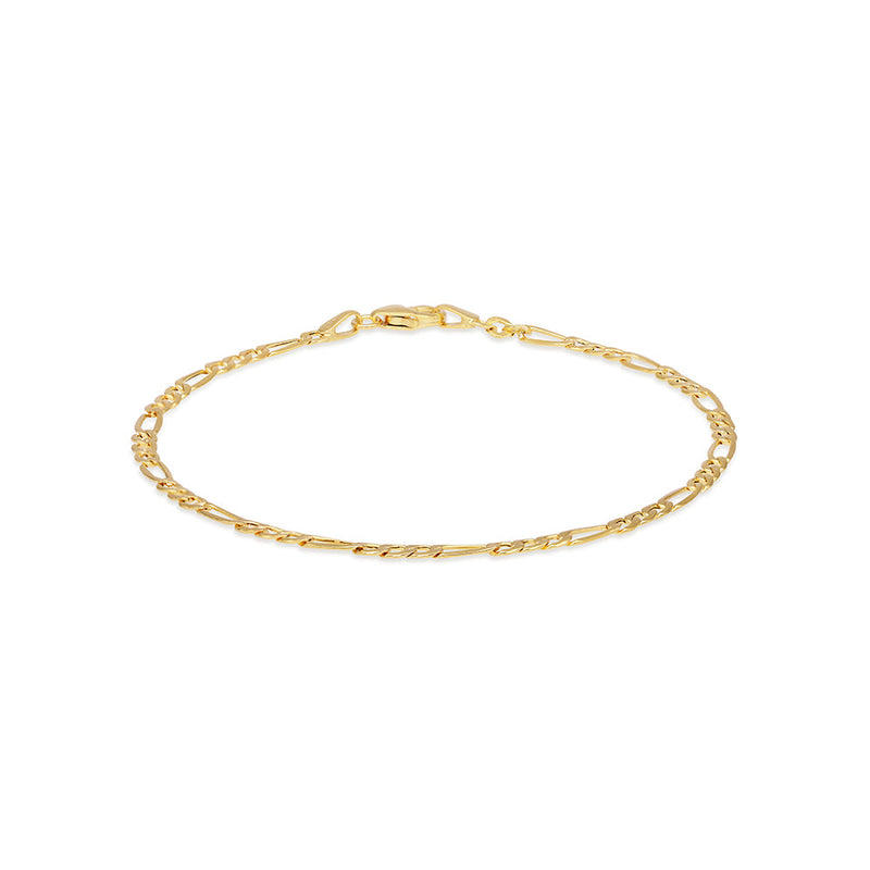 Solid Gold Figaro Chain Bracelet