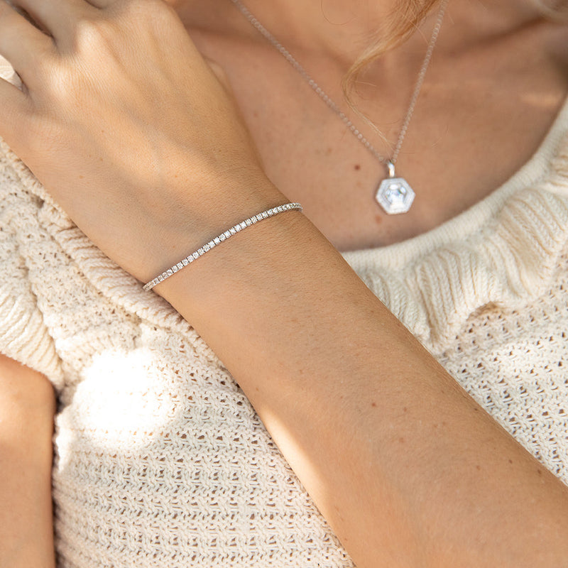 14K Gold and Diamond Tennis Bracelet