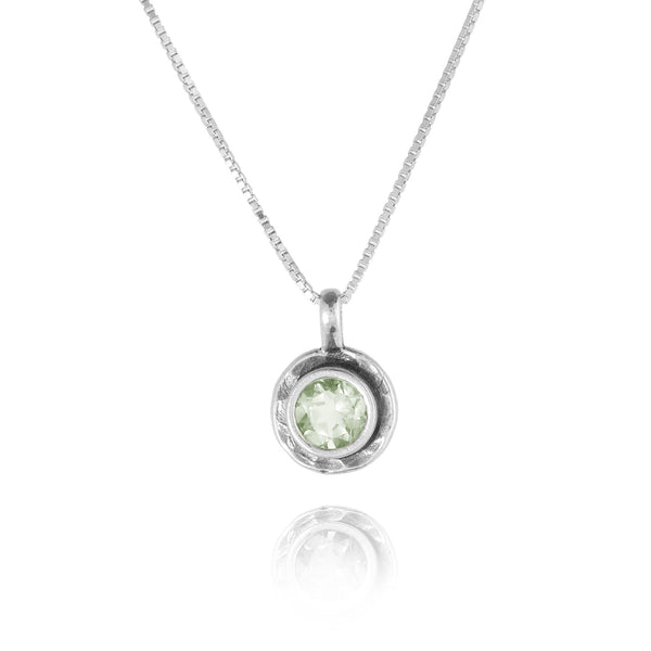 Gemstone Solitaire Pendant Sterling Silver - Danny Newfeld Collection