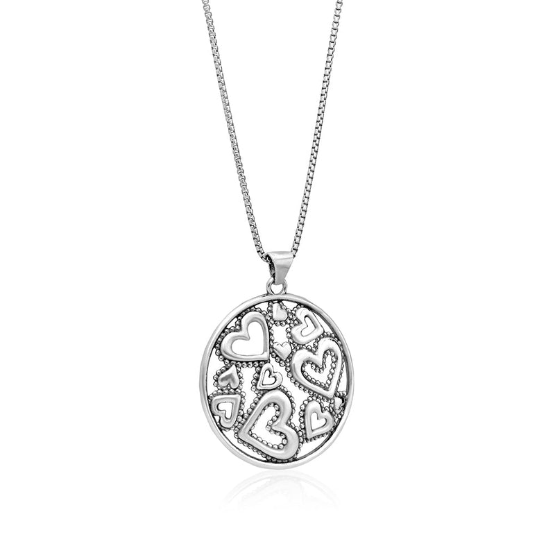 Multi Hearts Round Necklace