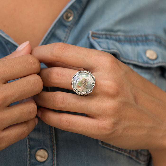 Danny Newfeld Roman Glass ring