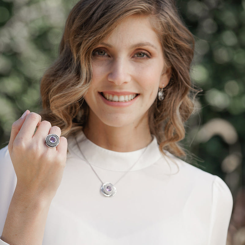 Amethyst Gemstone Ring Sterling Silver - Danny Newfeld Collection