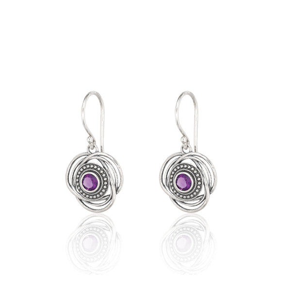 Amethyst Gemstone Earrings Sterling Silver - Danny Newfeld Collection