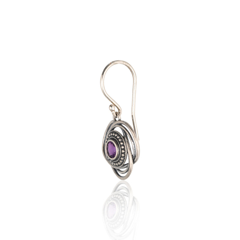 Amethyst Gemstone Earrings Sterling Silver - Danny Newfeld Collection