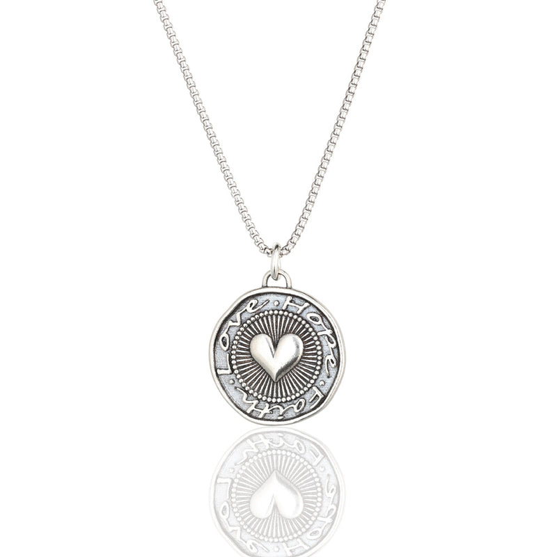 Faith, Love and Hope Pendant Necklace Sterling Silver - Danny Newfeld Collection