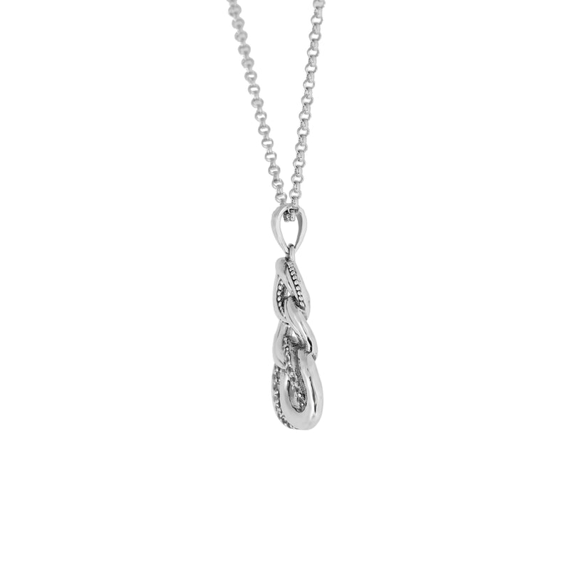 Triple Infinity Necklace with Cubic Zirconia Gemstones - dannynewfeld