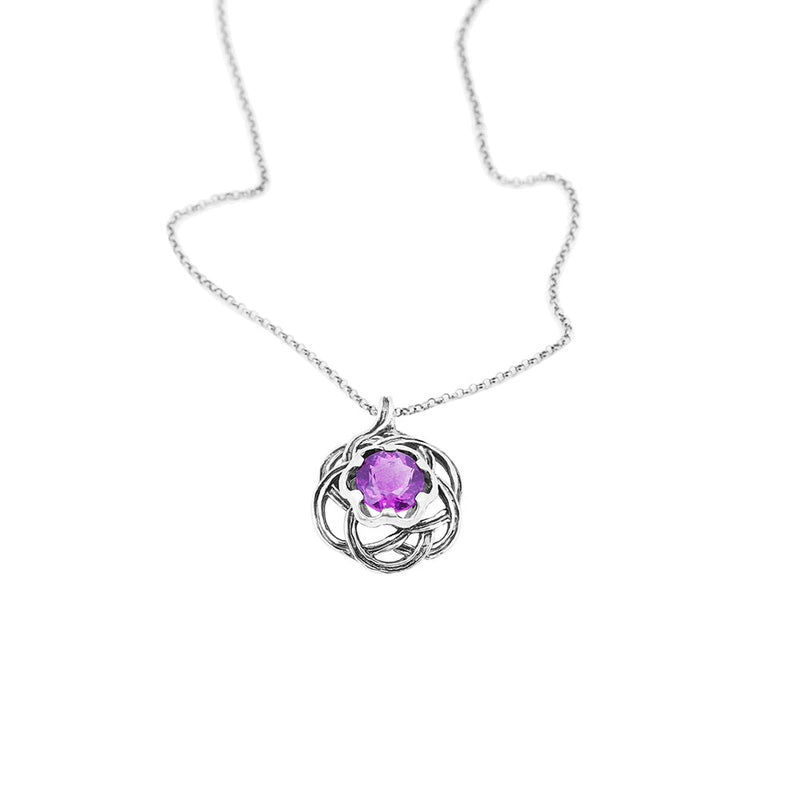 Fluorite Pendant Necklace Sterling Silver - dannynewfeld