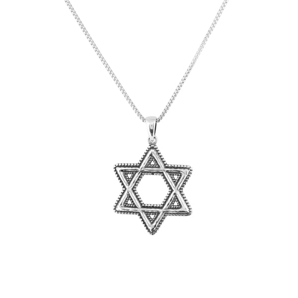 Star of David Pendant Necklace in Sterling Silver - dannynewfeld