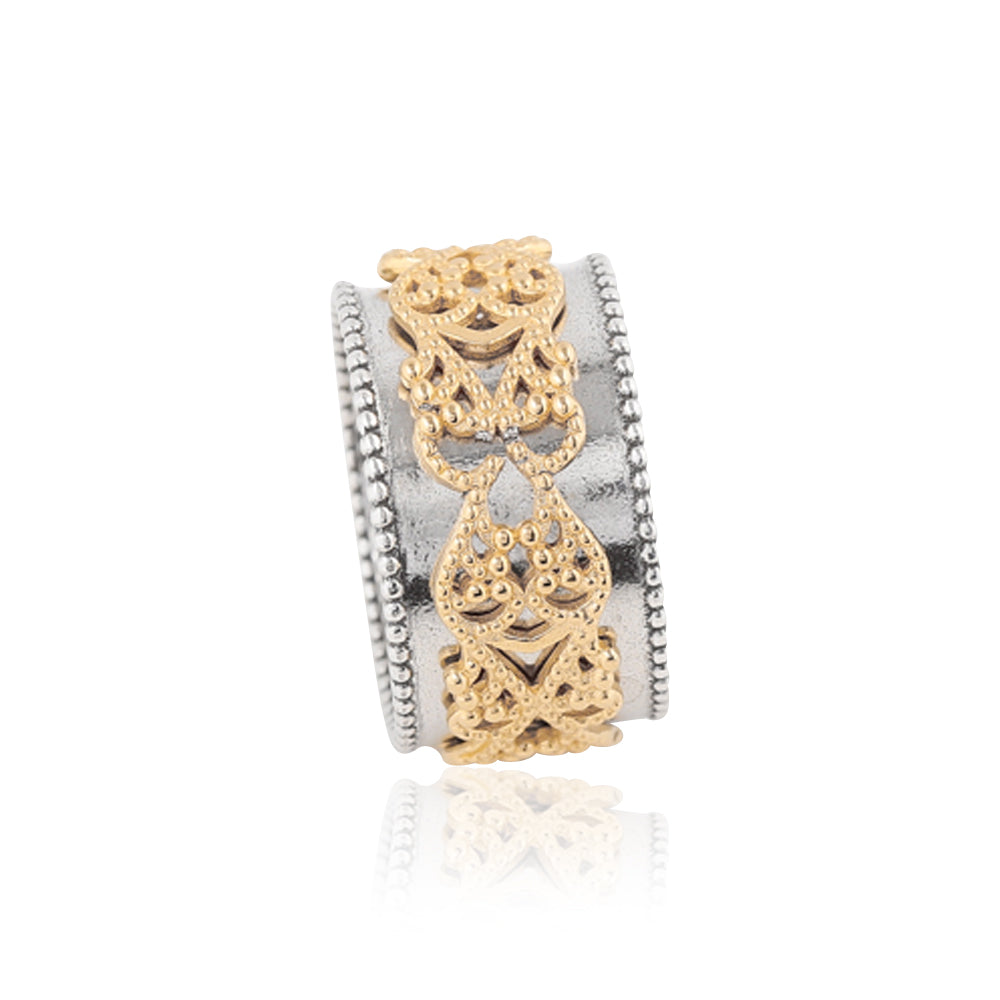 Two-Tone Filigree Spinner Ring – dannynewfeldjewelry