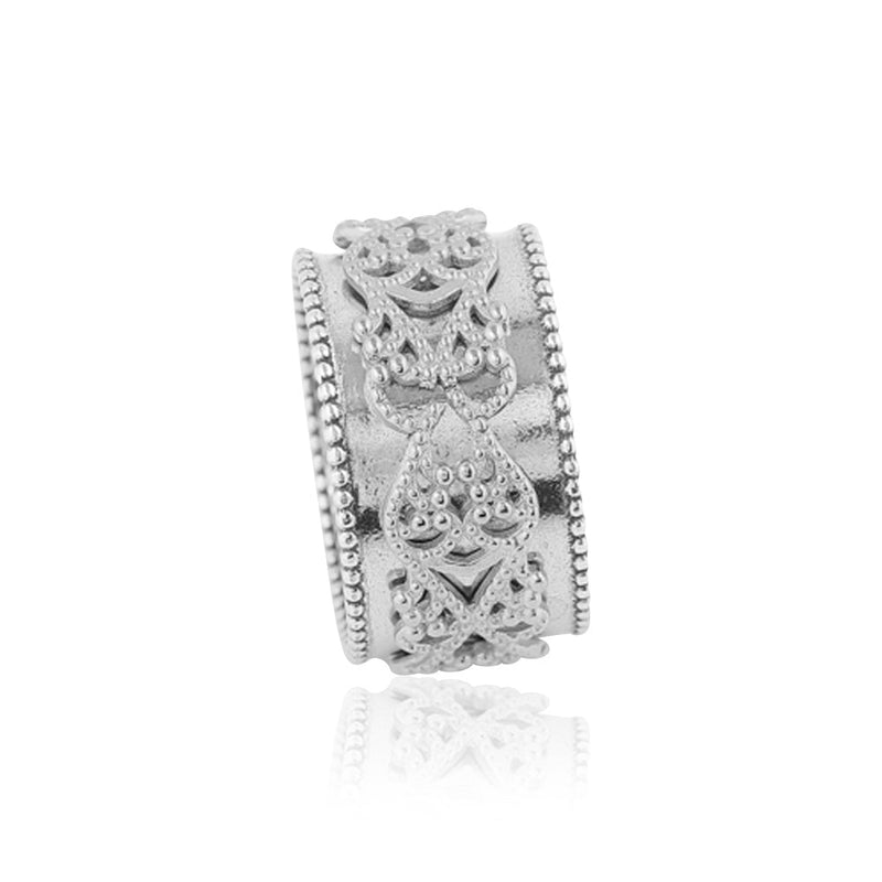 Two-Tone Filigree Spinner Ring