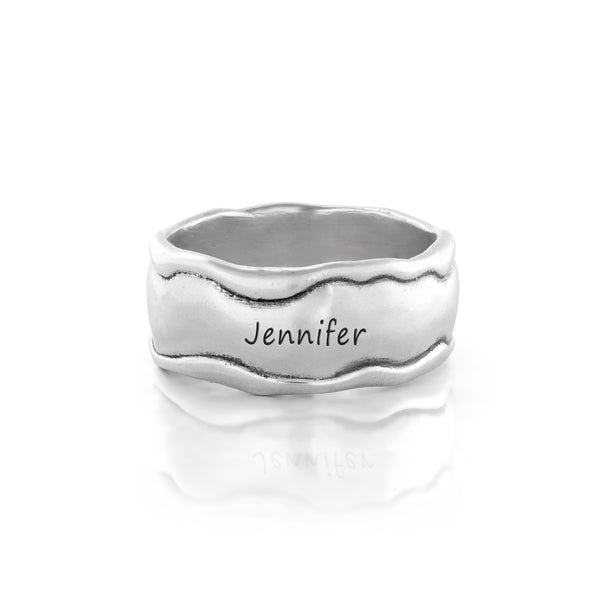 Engravable Band Ring Sterling Silver - Danny Newfeld Collection