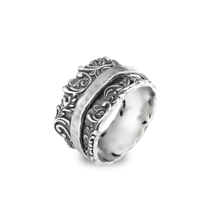 Danny Newfeld Jewelry Lace Design Spinner Ring