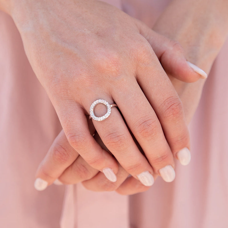 Gemstones Karma Open Circle Ring