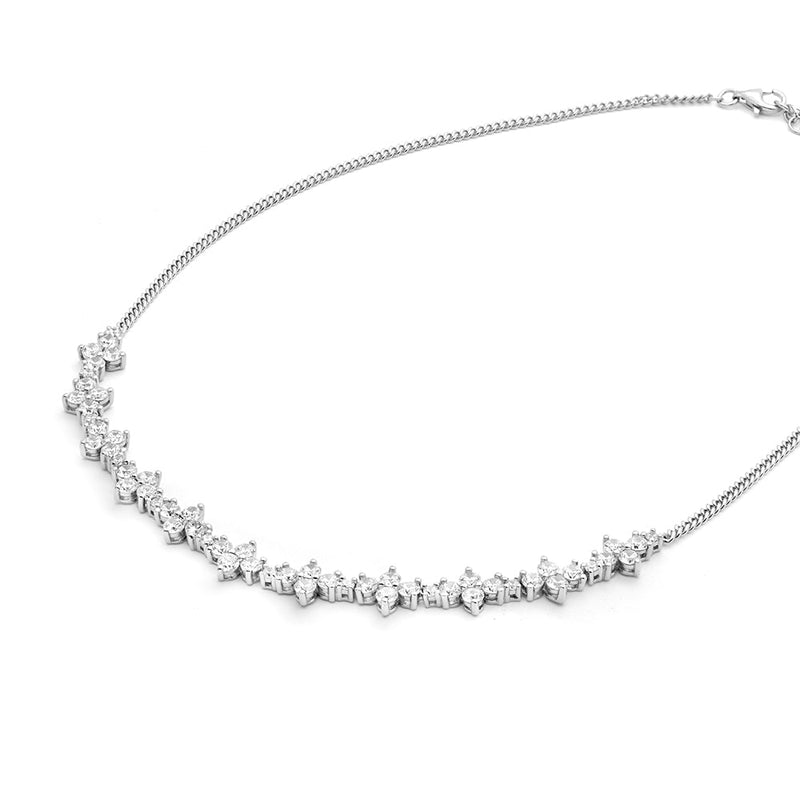 Gemstones Flowers Necklace