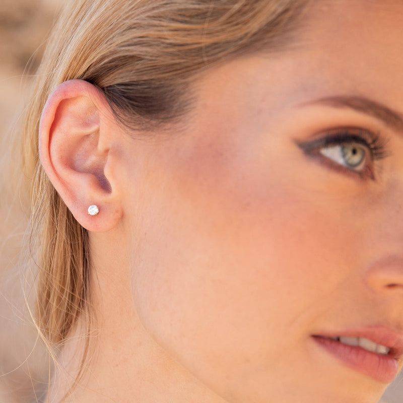 Free Gift Gemstone Stud Earrings