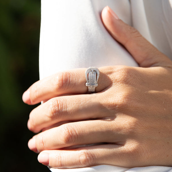 Gemstones Buckle Ring