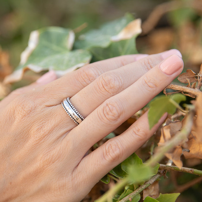 Hammered Spinner Ring