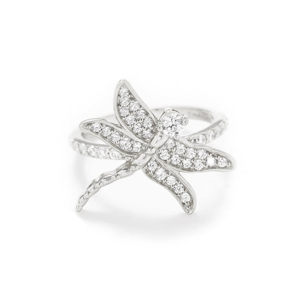 Gemstones Pave Dragonfly Ring