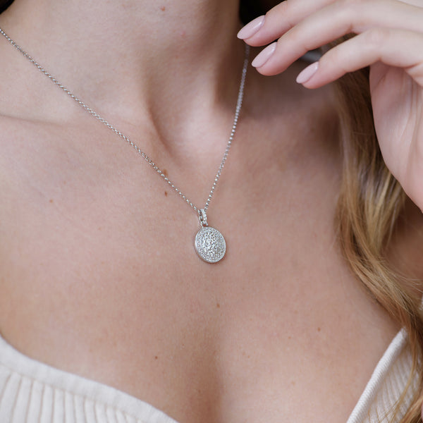 Gemstone Round Pendant Necklace