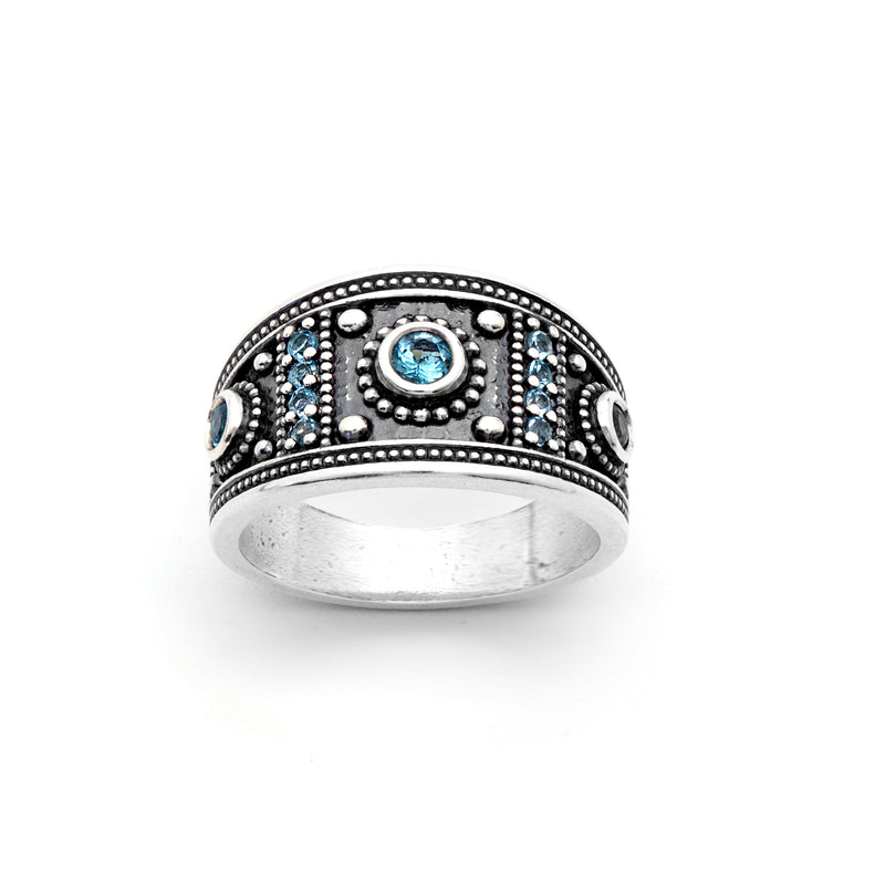 Multi Gemstone Band Ring