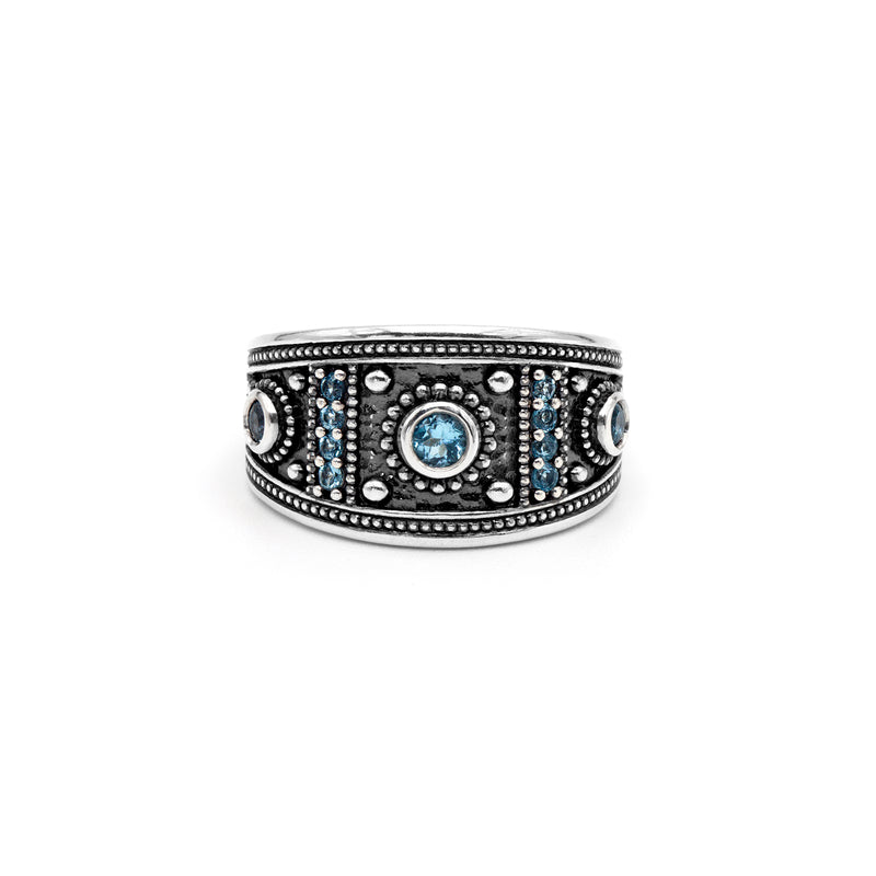 Multi Gemstone Band Ring