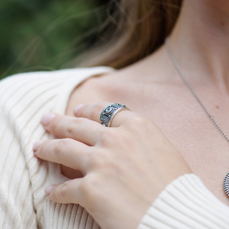 Multi Gemstone Band Ring