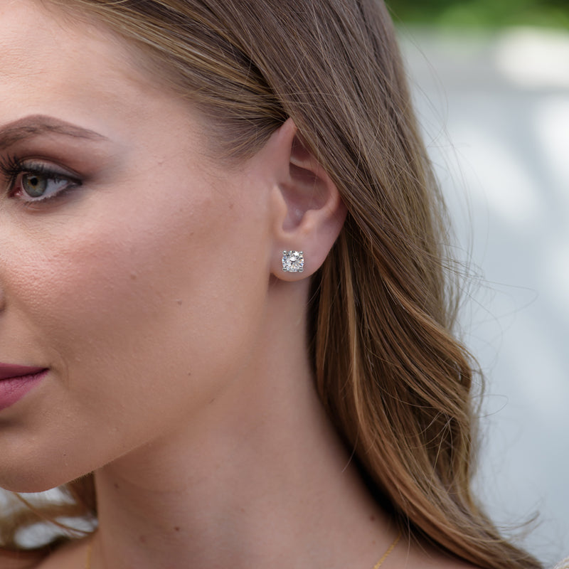 Gemstone Stud Earrings Set