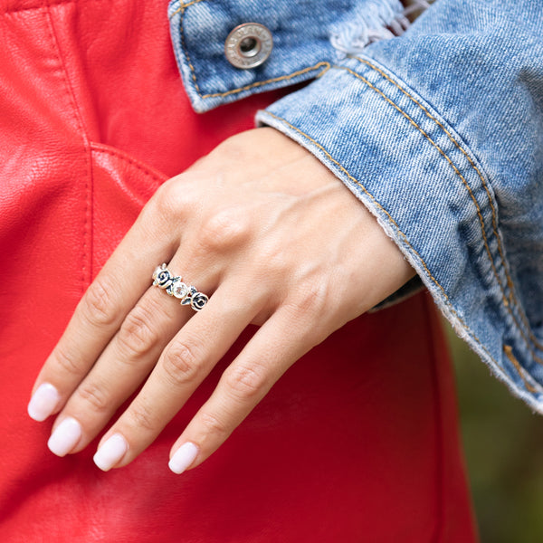 Rose and Gemstone Ring