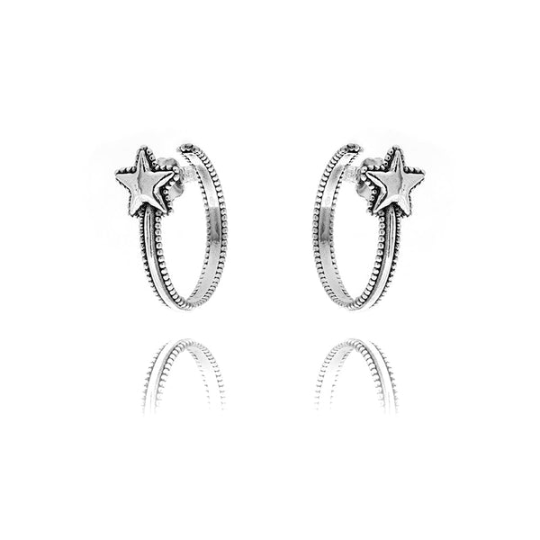 Star Hoop Earrings