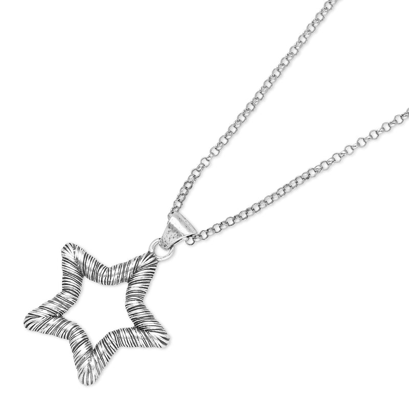 Textured Star Necklace