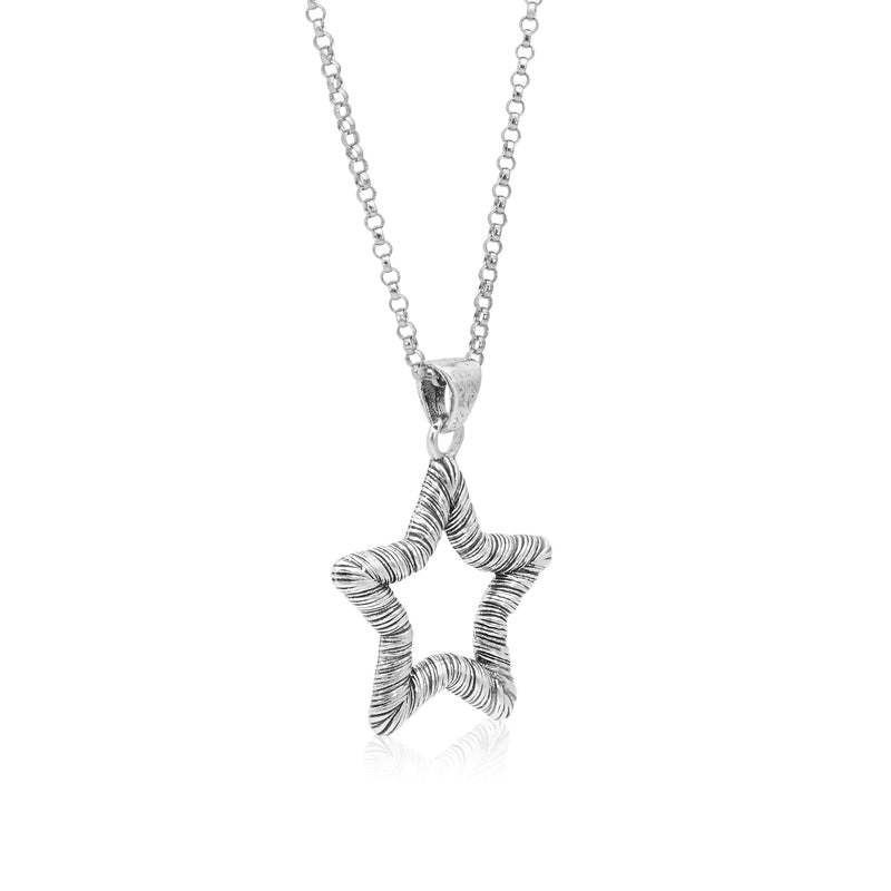 Textured Star Necklace