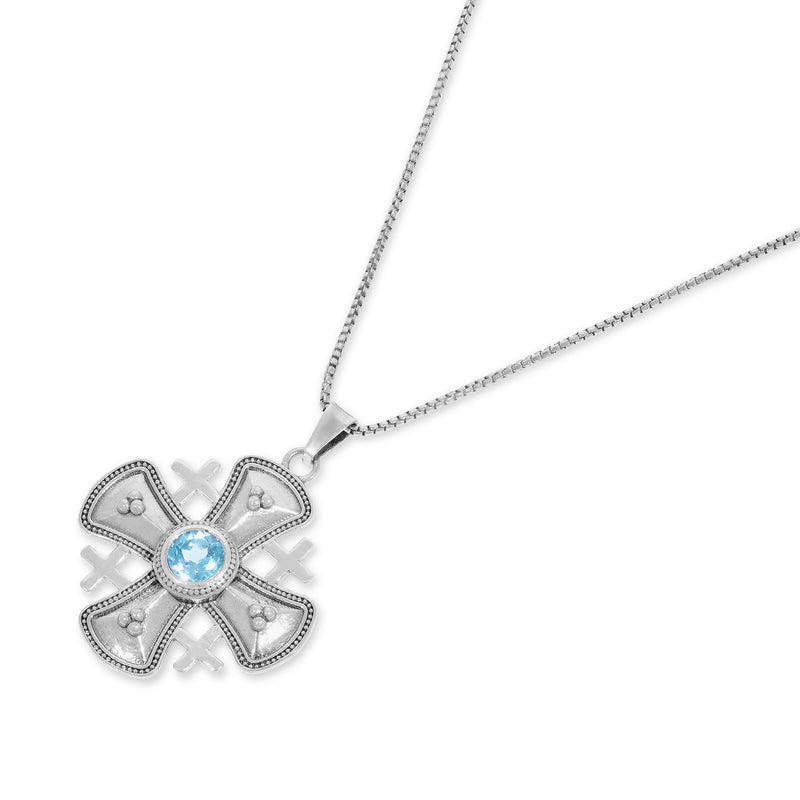 Gemstones Cross Necklace