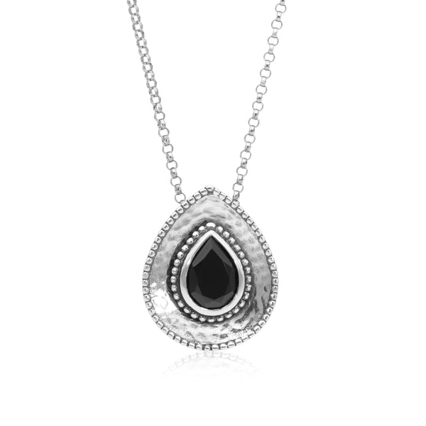 Pear Shape Gemstone Pendant Necklace