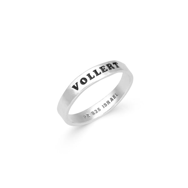 Hammered Personalized Name Stackable Ring