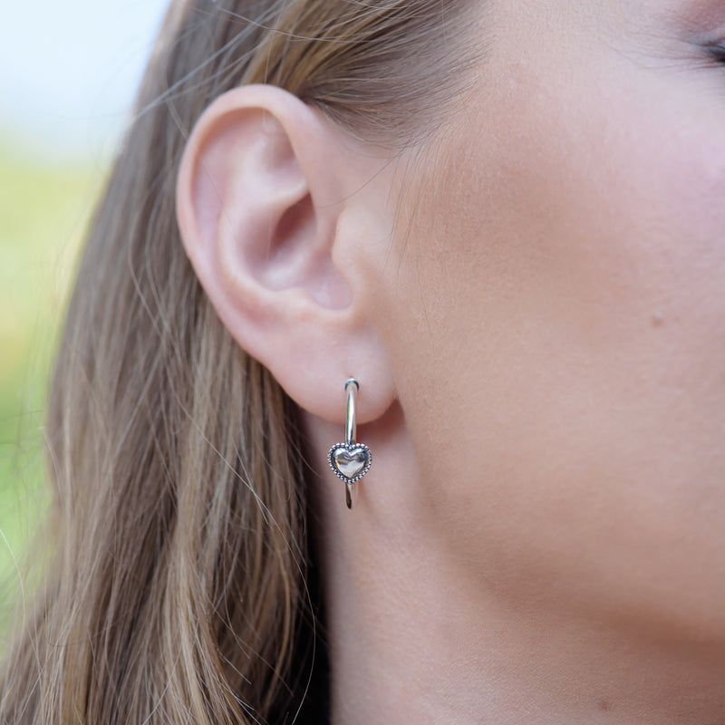 Heart Hoop Earrings