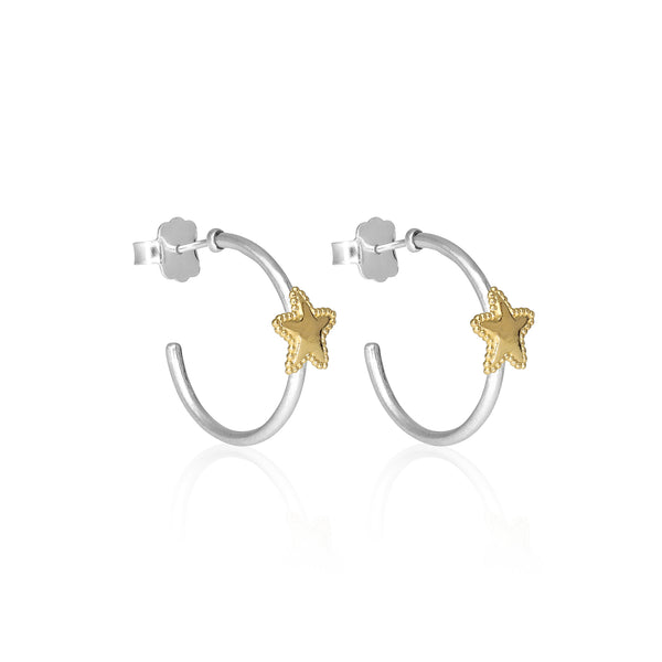 Star Hoop Earrings
