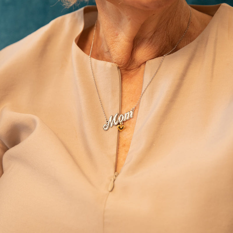 Heart Charm Mom Necklace