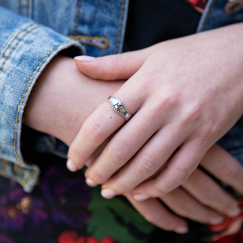 Initial Wave Ring Sterling Silver - Danny Newfeld Collection