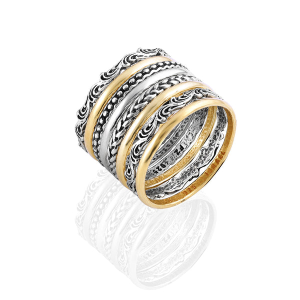 Sterling Silver Stack Rings - Set of 8 - dannynewfeld