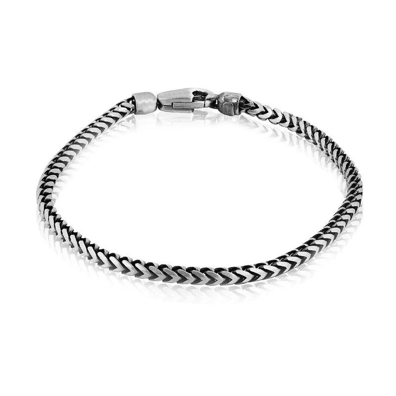 Byzantine Silver Bracelet For Men - 9mm Wide - 40 Grams For The 8.5 Inch