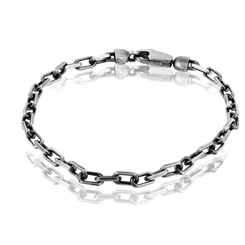 Men's Sterling Silver Gun Metal Bracelet - dannynewfeld