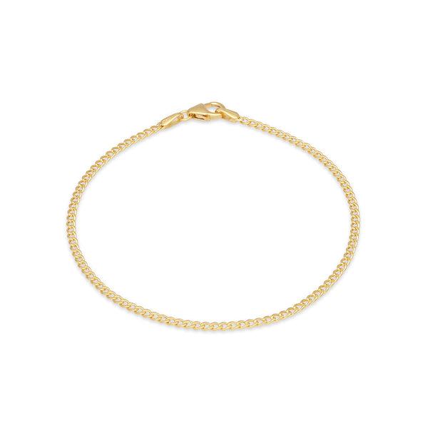 Solid Gold Curb Chain Bracelet