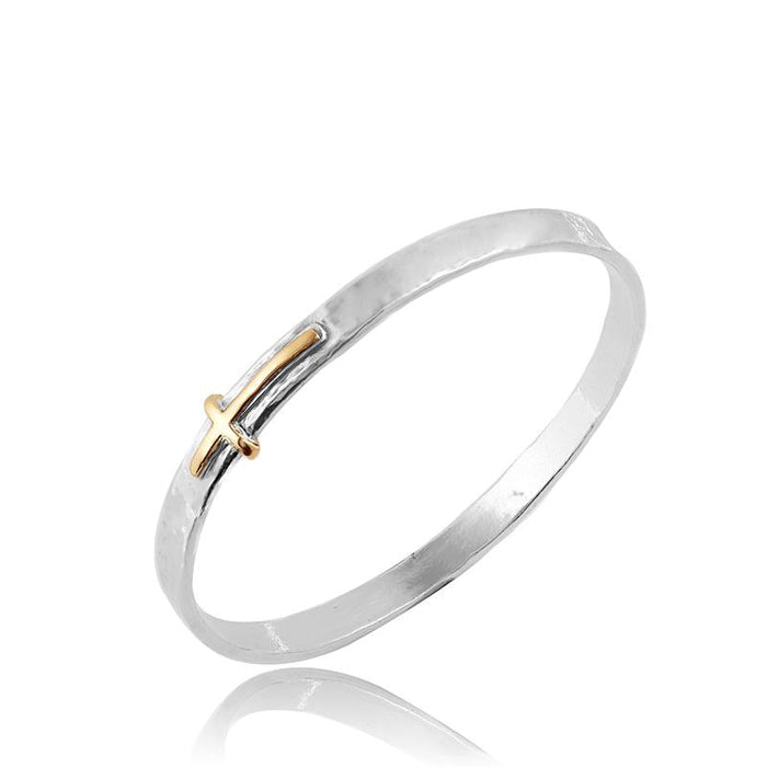 Cross Bangle Bracelet