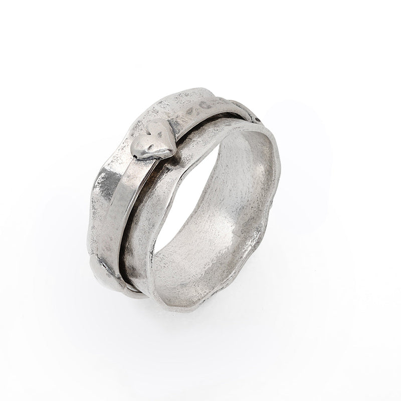 HEART Spinner Ring Sterling Silver - Danny Newfeld Collection
